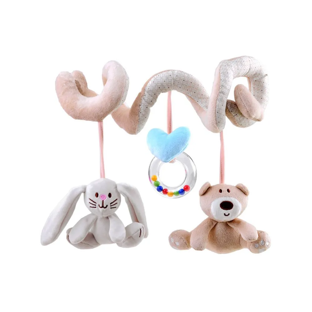 pluszowa spirala do łóżeczka wózka w całości rozłożona