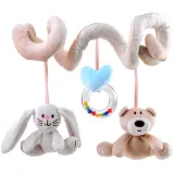 pluszowa spirala do łóżeczka wózka w całości rozłożona