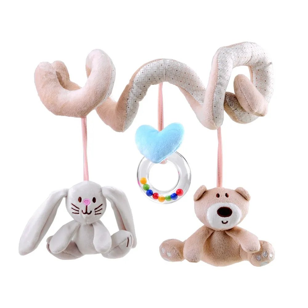 detal miękkiego materiału spirali do wózka dziecięcego