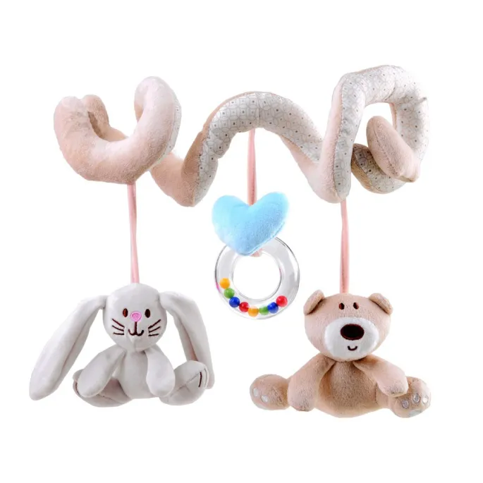 detal miękkiego materiału spirali do wózka dziecięcego