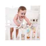 widok spirali na uchwycie fotelika samochodowego