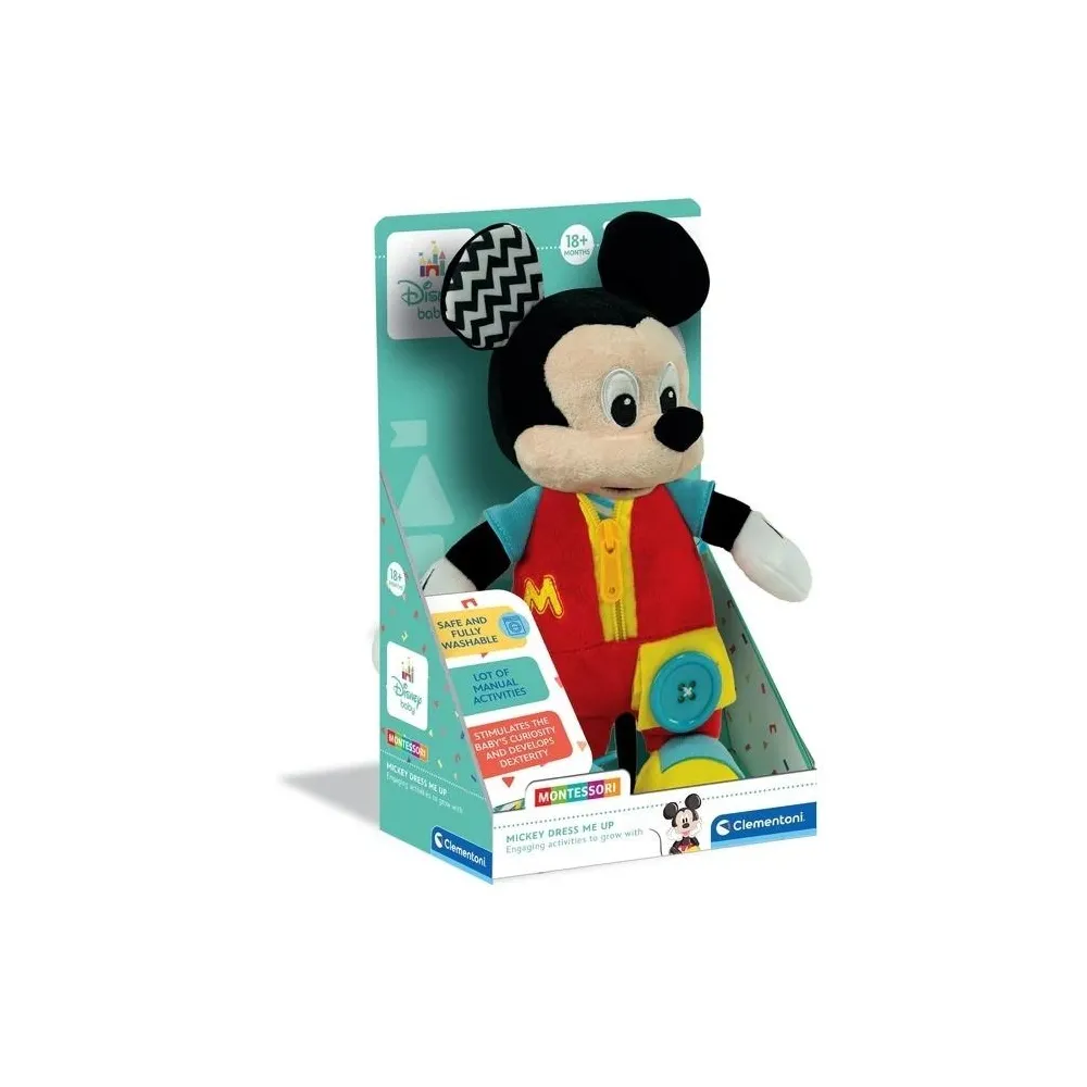 pluszowy baby miki z elementami do zapinania i miękkim materiałem