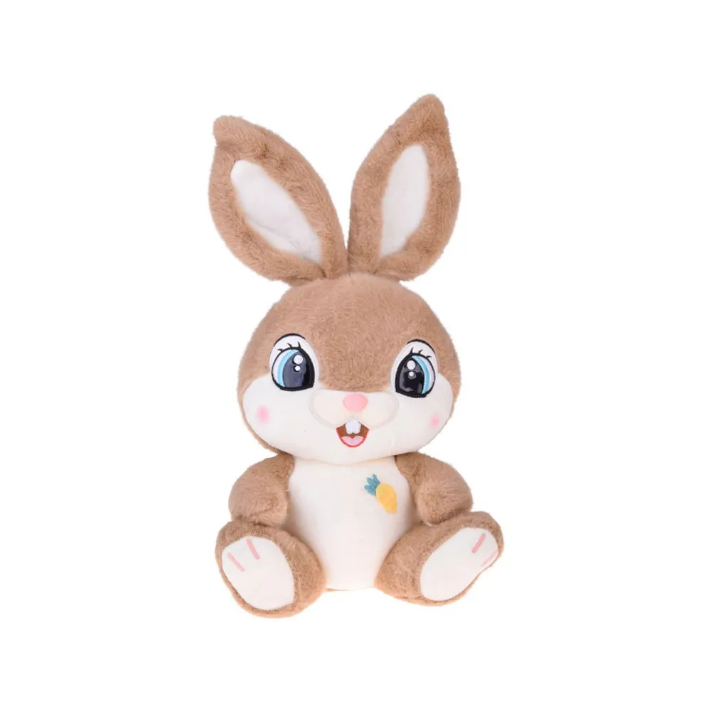 detal długich, zaginanych uszu królika karmelek