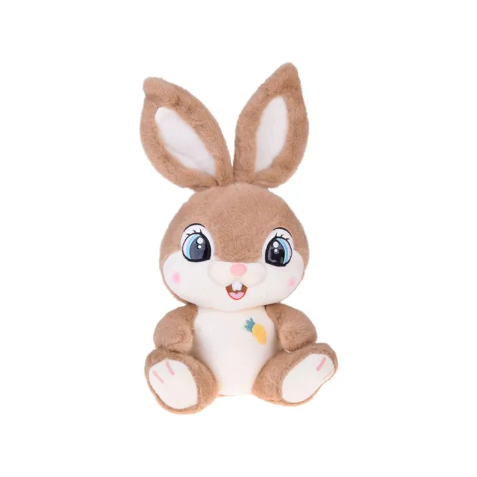 detal długich, zaginanych uszu królika karmelek