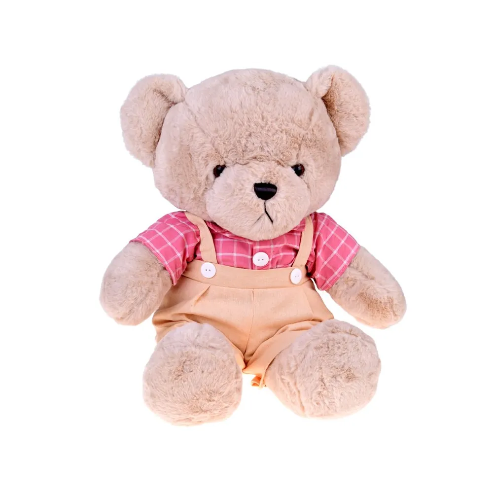 pluszowy miś filip w różowej koszuli vintage i jasnych spodenkach 58 cm