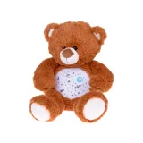 Detal wyszywanego noska i panelu na brzuszku pluszowego misia