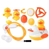 kolorowe pudełko z całością zestawu pływającej kaczki