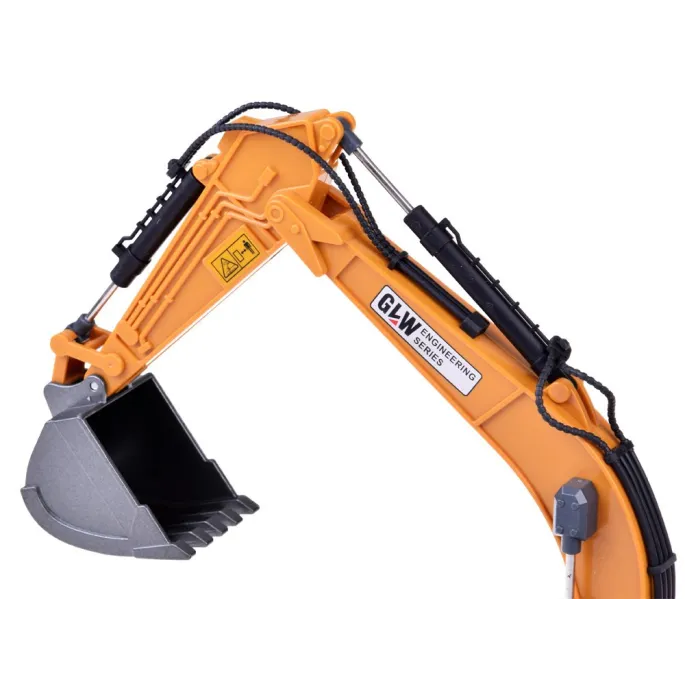 Ruchome elementy koparki podczas symulacji pracy na budowie