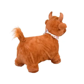 widok skoczka byka od frontu z zaznaczonymi cechami zabawki