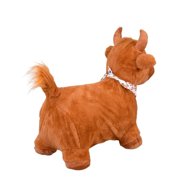 widok skoczka byka od frontu z zaznaczonymi cechami zabawki