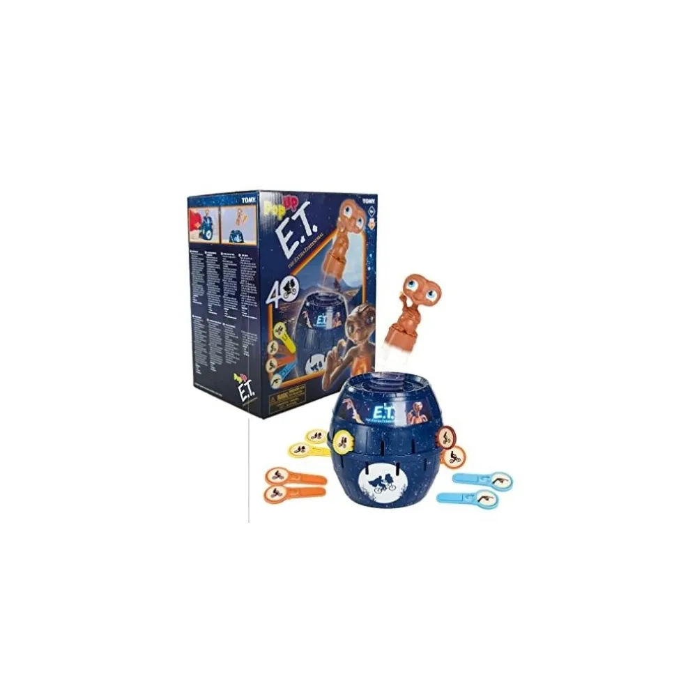 figurka e.t. w beczce z elementami gry pop up tomy