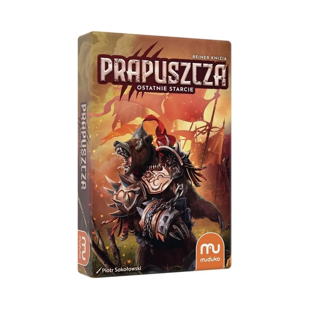 Pudełko gry Prapuszcza Ostatnie Starcie z kolorową grafiką leśnej krainy