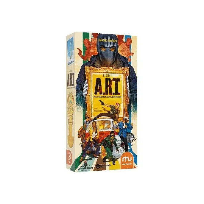 Pudełko gry Projekt A.R.T. Na ratunek arcydziełom z widoczną grafiką