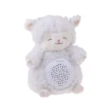 zbliżenie na miękką białą owieczkę z funkcją projektora