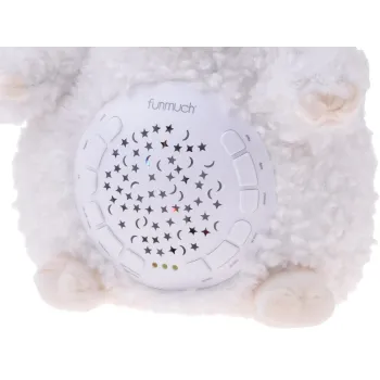 pluszowa owieczka z motywem księżyców i gwiazdek