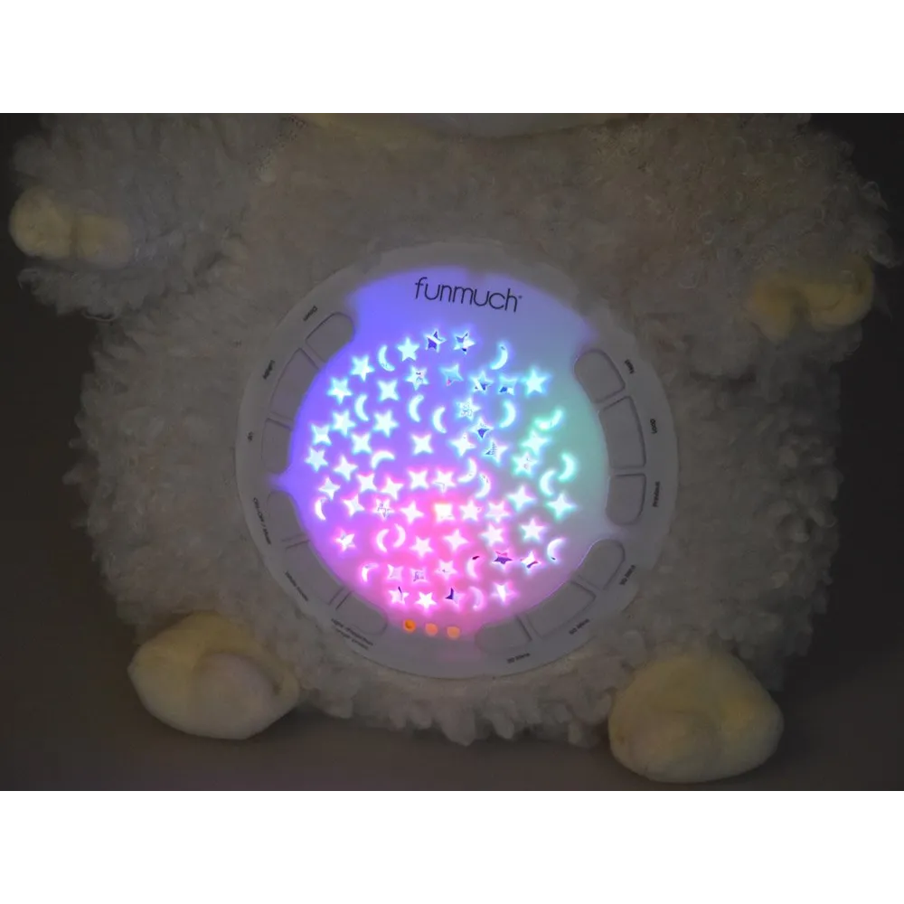 widok z boku na projektor gwiazd w kształcie owieczki