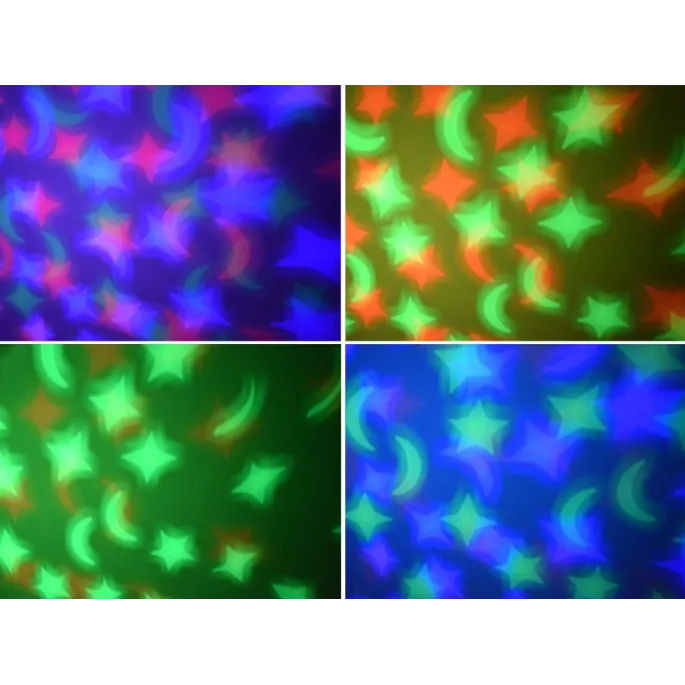 owca z projektorem podczas wieczornego użytkowania w pokoju