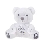 zbliżenie na delikatny materiał pluszowego misia z funkcją lampki