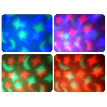 miś projektor podczas pracy wieczorem w ciemnym pokoju