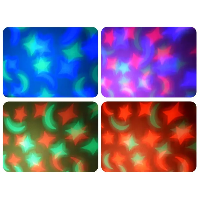 miś projektor podczas pracy wieczorem w ciemnym pokoju