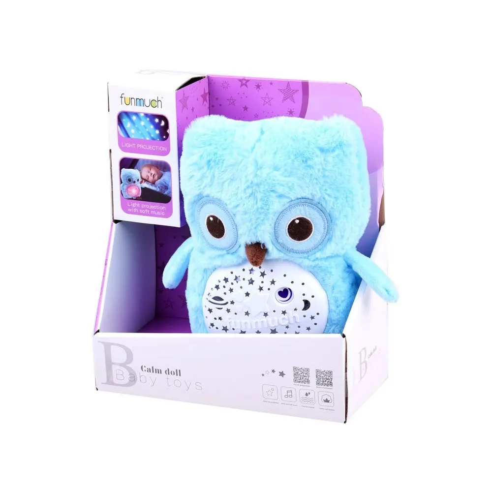 Projektor sowa kołysanki ustawiona na komodzie w pokoju dziecięcym