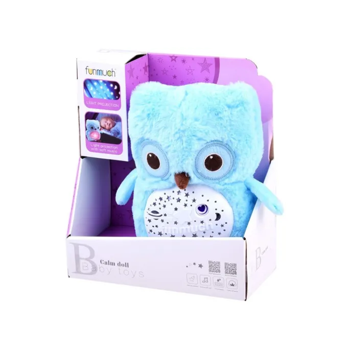 Projektor sowa kołysanki ustawiona na komodzie w pokoju dziecięcym