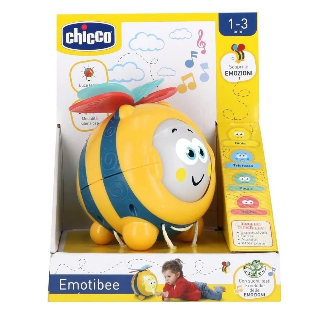 Elektroniczna pszczółka Emotibee z kolorową buzią i miękkimi skrzydełkami