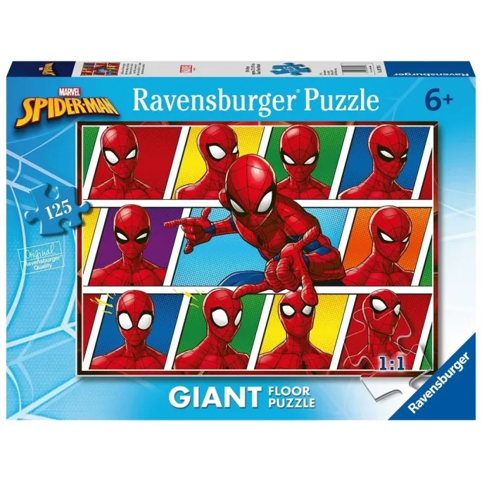 Puzzle Spiderman Giant 125 elementów z kolorową grafiką postaci