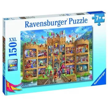 Puzzle 150 elementów z motywem zamku rycerskiego w wersji XXL