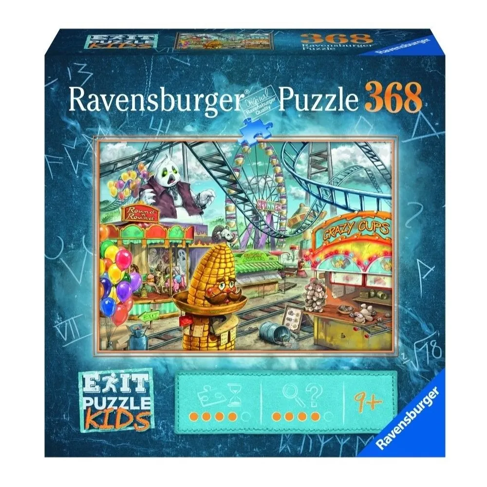 Puzzle EXIT Park rozrywki z motywem barwnego parku pełnego detali