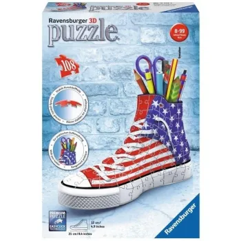 Trójwymiarowy model trampka amerykańskiego złożony z puzzli 3D