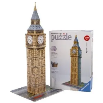 Puzzle 3D Big Ben ułożone w kształt słynnej londyńskiej wieży