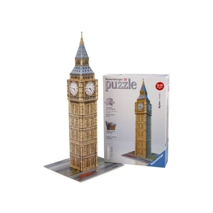 Puzzle 3D Big Ben ułożone w kształt słynnej londyńskiej wieży
