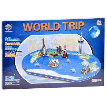 układanie puzzli 3d przestrzennych na stole