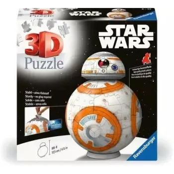 Puzzle 3D Star Wars BB-8 zbliżenie na szczegółowy trójwymiarowy model droida