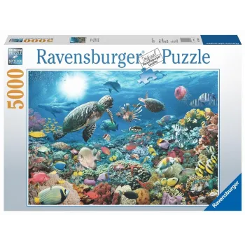 Puzzle 5000 Głębia Oceanu z kolorową sceną morską widoczną na opakowaniu