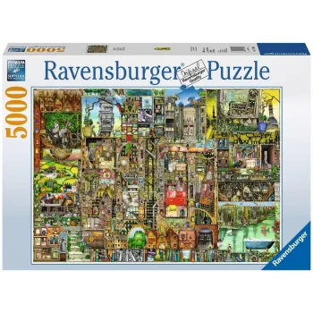 puzzle 5000 elementów z motywem niesamowitego miasta z kolorowymi detalami