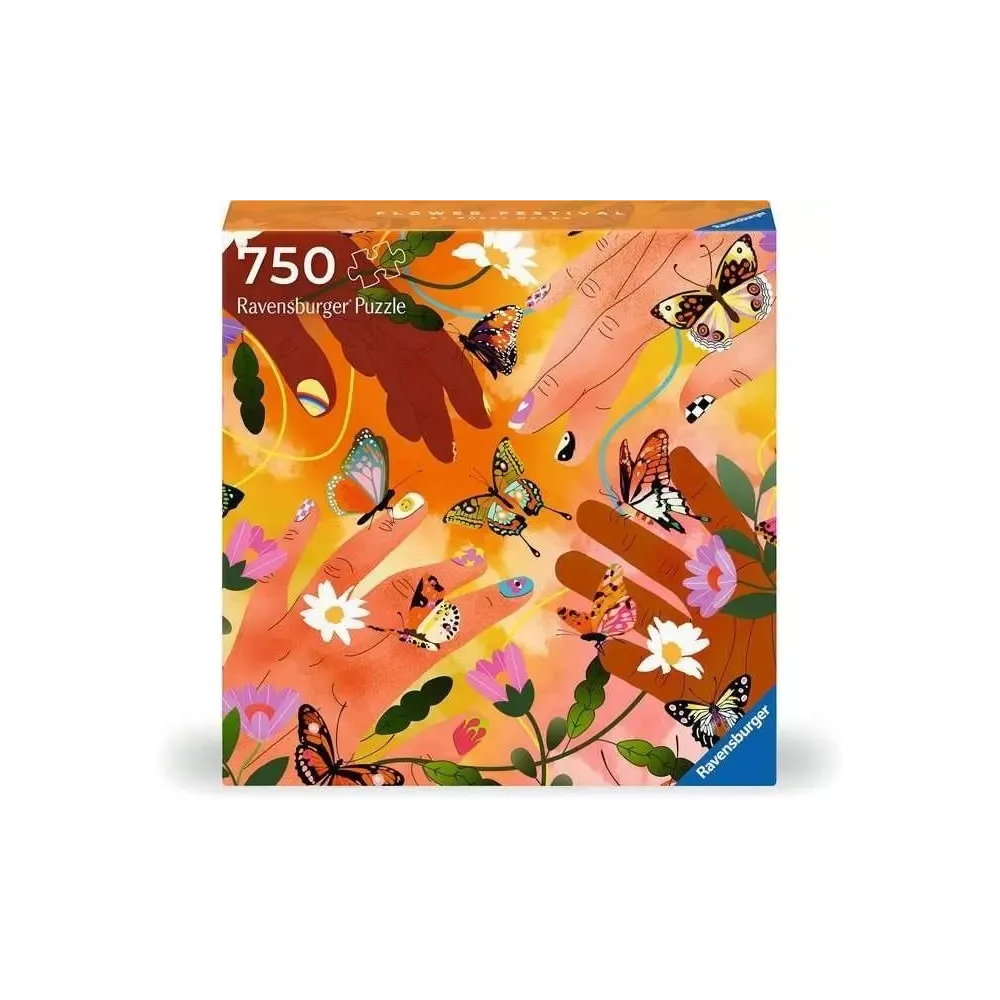 Puzzle Art&Soul Festiwal Kwiatów z barwną ilustracją florystyczną