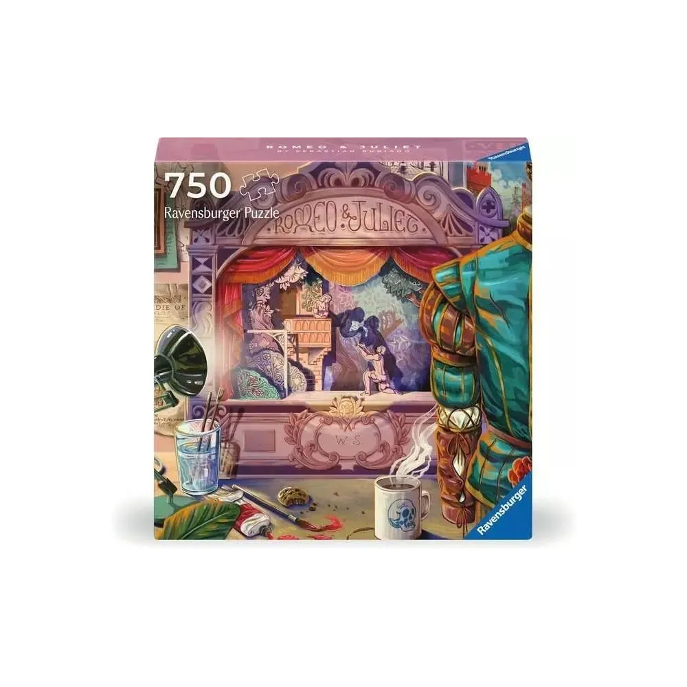 Puzzle 750 Art&Soul Romeo i Julia z kolorową ilustracją inspirowaną klasyką