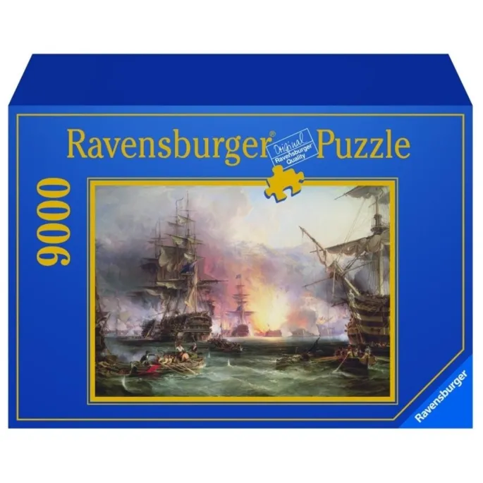 Puzzle 9000 elementów z ilustracją Bitwy o Algier rozłożone na stole