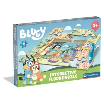 Puzzle dywan Bluey z kolorowymi ilustracjami i interaktywnym piórem