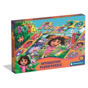 Puzzle dywan Dora z dużymi, kolorowymi elementami i interaktywnym piórem