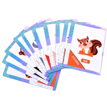 dziecko układające magnetyczne puzzle na tablicy