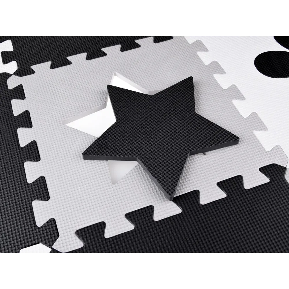 detal zaokrąglonego brzegu puzzla piankowego