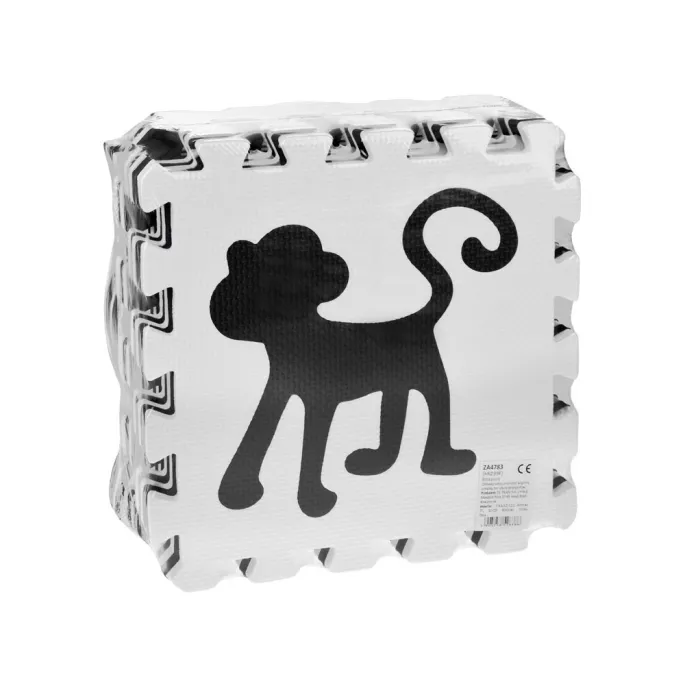 Szczegół piankowej maty z zaokrąglonymi brzegami poprawiającymi bezpieczeństwo