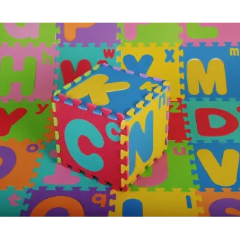 Puzzle piankowe Litery dla dzieci 3+ Pianka EVA + Wielkie Małe litery Alfabet + Mata podłogowa