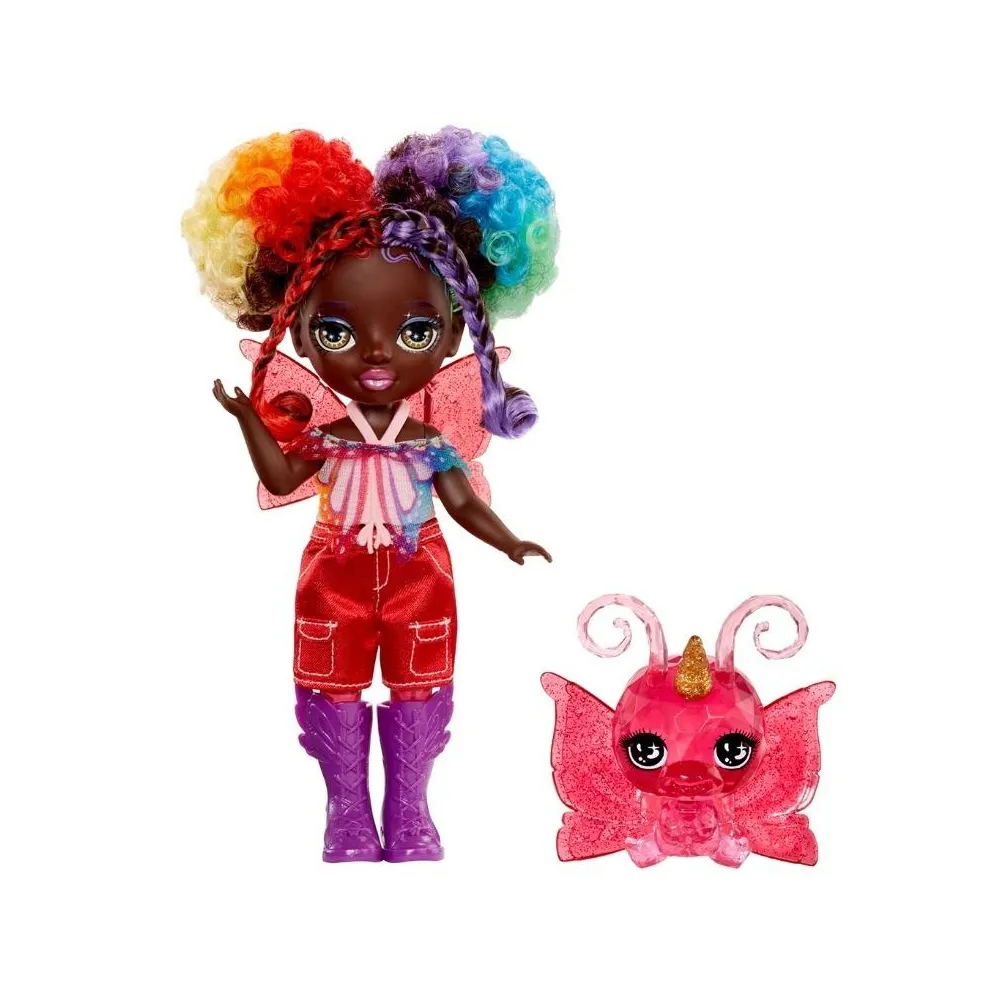 Lalka Rainbow High Littles Fantasy Fairies Astrid z kolorowymi skrzydłami i dodatkami