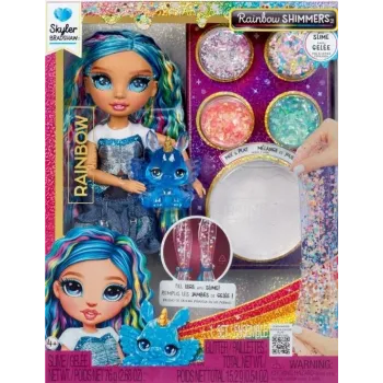 Lalka Rainbow High Shimmers with Slime Fashion Skyler w niebieskiej stylizacji