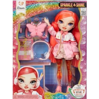 Lalka Rainbow High Sparkle&Shine Coral w energetycznej stylizacji z połyskiem
