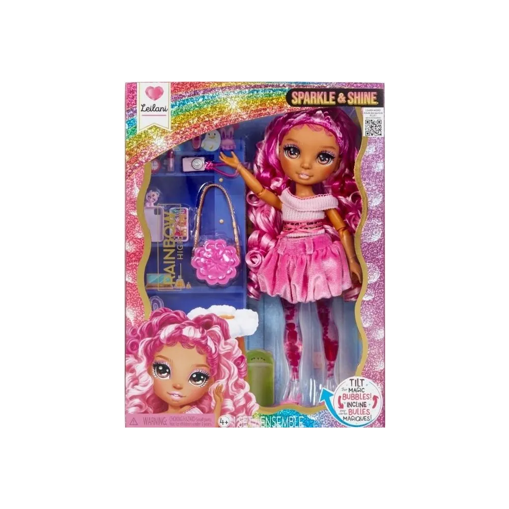 Lalka Rainbow High Sparkle&Shine w różowym stroju z połyskującymi detalami